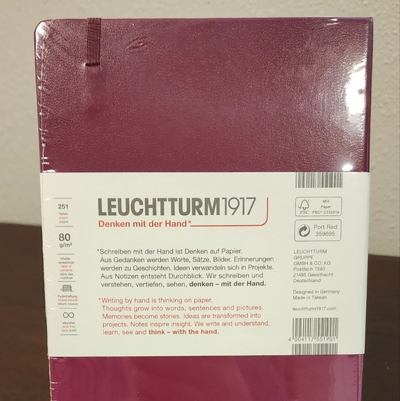 Leuchtturm1917 Dotted Notebook, Burgandy - Picture 2 of 2